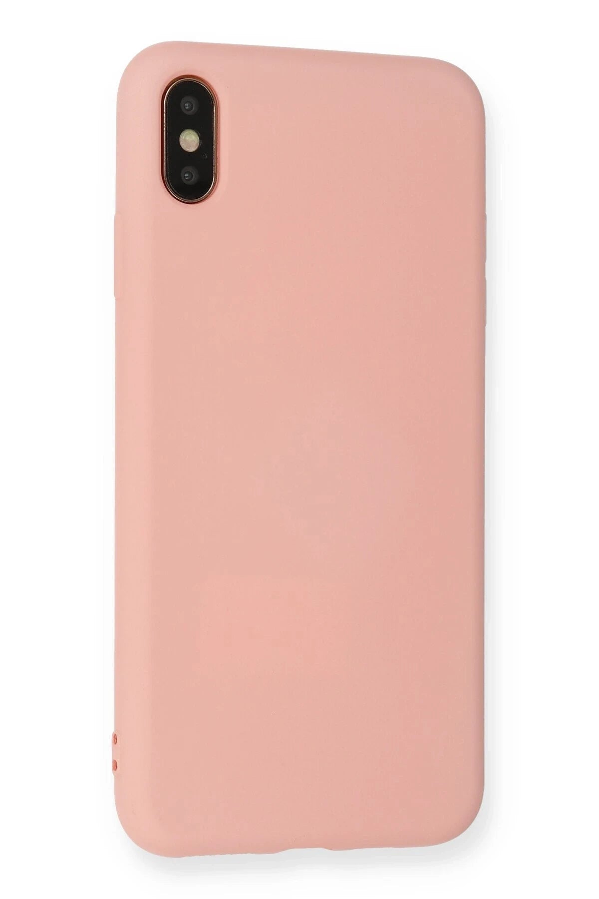 Newface Apple iPhone X Kılıf Nano içi Kadife Silikon - Pudra