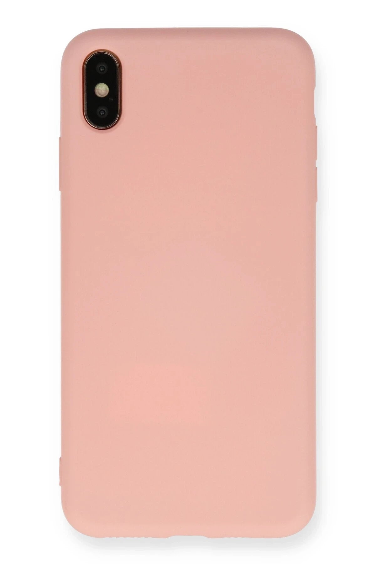 Newface Apple iPhone X Kılıf Nano içi Kadife Silikon - Pudra