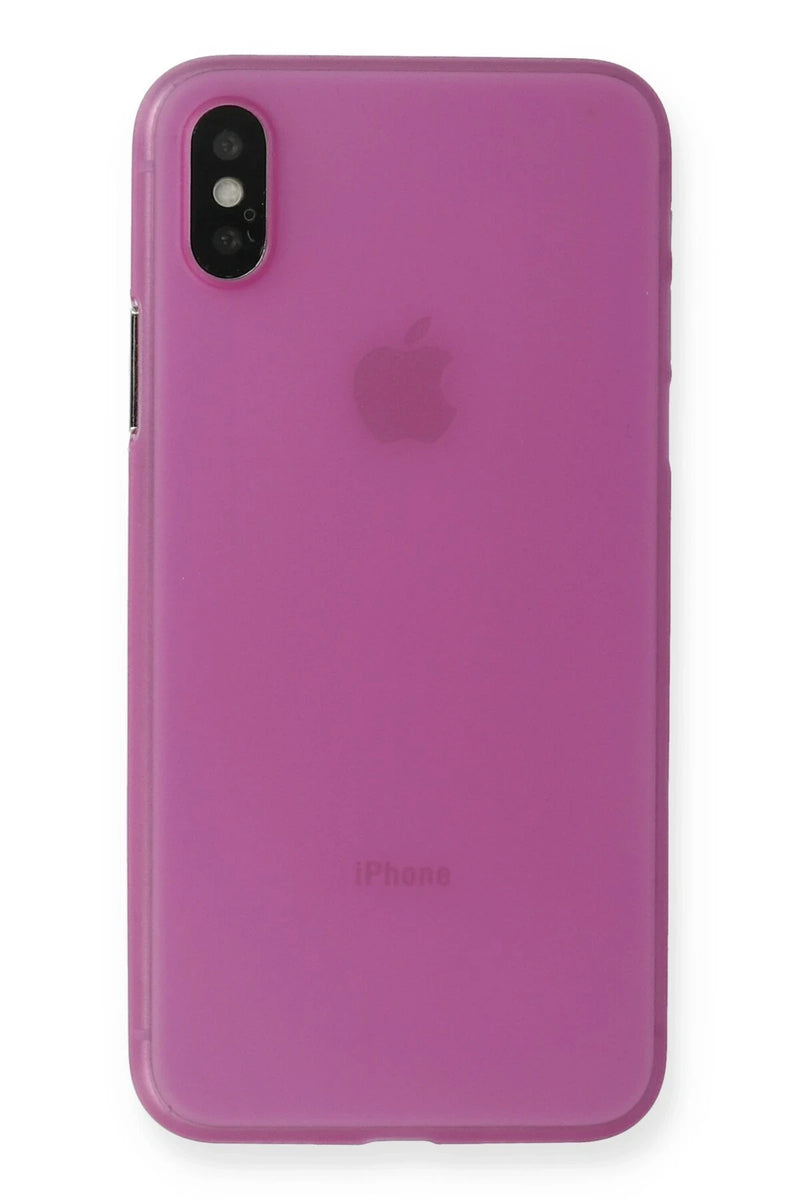 Newface Apple iPhone X Kılıf PP Ultra İnce Kapak - Pembe