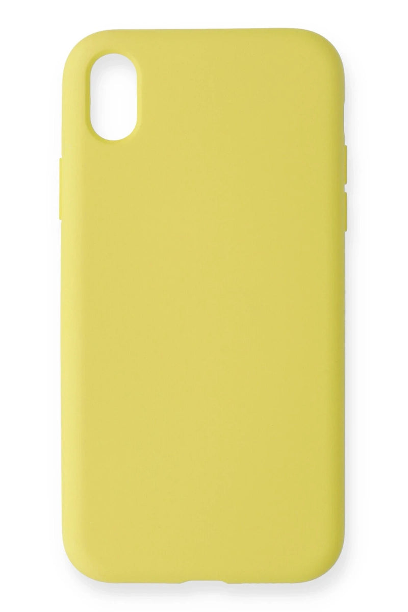 Newface Apple iPhone XR Kılıf Nano içi Kadife Silikon - Sarı