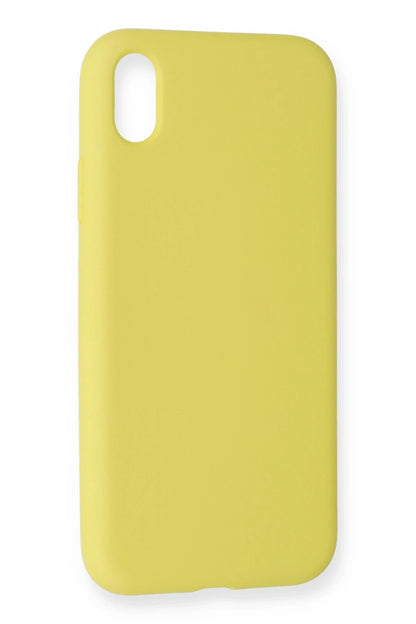 Newface Apple iPhone XR Kılıf Nano içi Kadife Silikon - Sarı