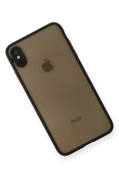Newface Apple iPhone XS Max Kılıf Montreal Silikon Kapak - Siyah