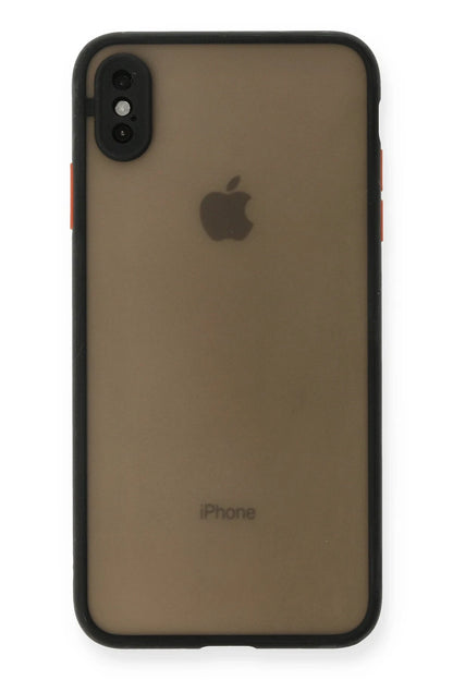 Newface Apple iPhone XS Max Kılıf Montreal Silikon Kapak - Siyah