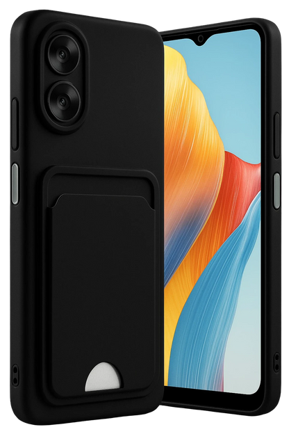 Newface Oppo A38 Kılıf Kelvin Kartvizitli Silikon - Siyah