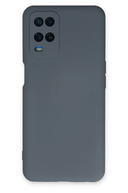 Newface Oppo A54 4G Kılıf Nano içi Kadife Silikon - Gri