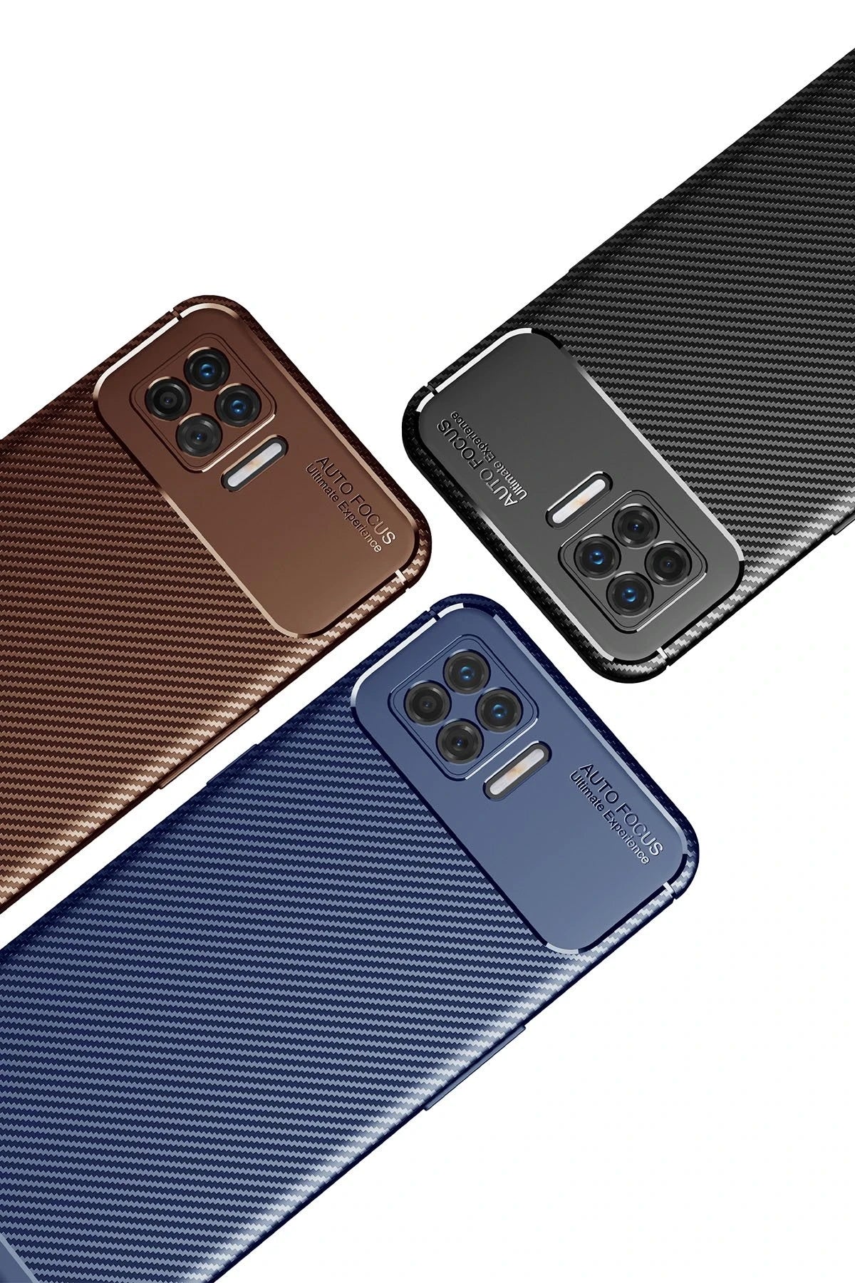 Newface Oppo A73 Kılıf Auto Focus Karbon Kapak - Siyah