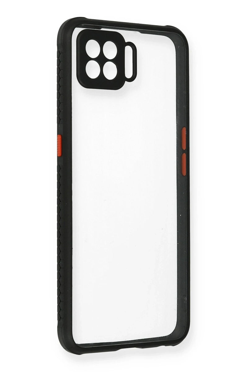 Newface Oppo A73 Kılıf Miami Şeffaf Silikon - Siyah