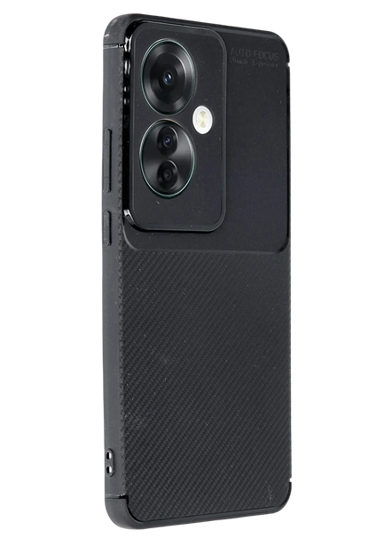 Newface Oppo Reno 11F Kılıf Auto Focus Karbon Kapak - Siyah