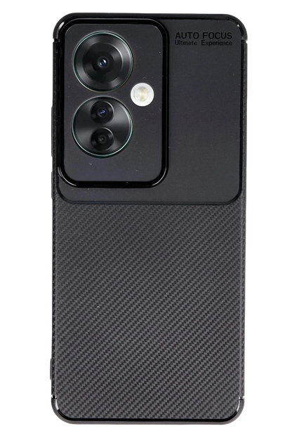 Newface Oppo Reno 11F Kılıf Auto Focus Karbon Kapak - Siyah