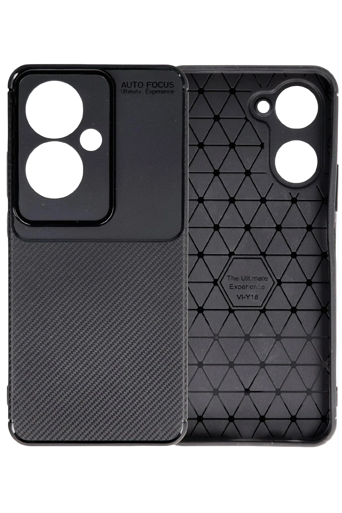 Newface Oppo Reno 11F Kılıf Auto Focus Karbon Kapak - Siyah
