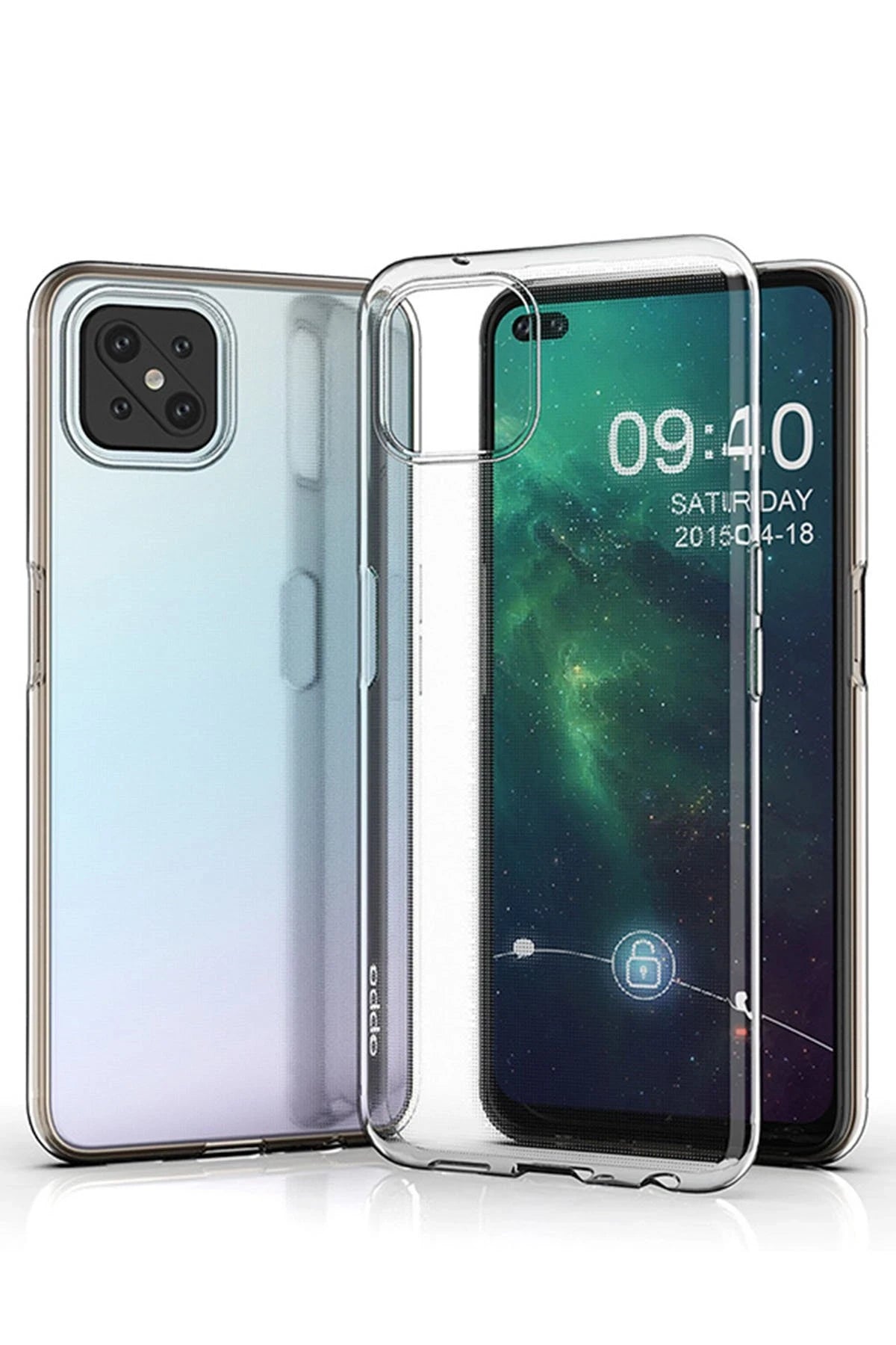 Newface Oppo Reno 4 Lite Kılıf Lüx Şeffaf Silikon - Şeffaf