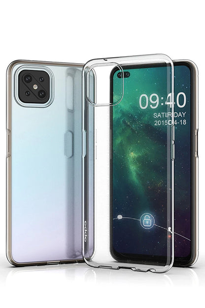 Newface Oppo Reno 4 Lite Kılıf Lüx Şeffaf Silikon - Şeffaf