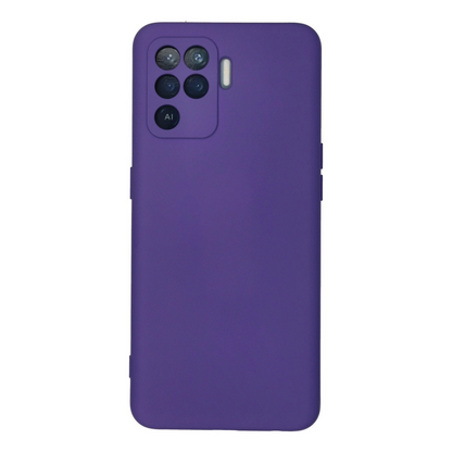 Oppo Reno 5 Lite Kılıf Nano İçi Kadife Silikon - Mor