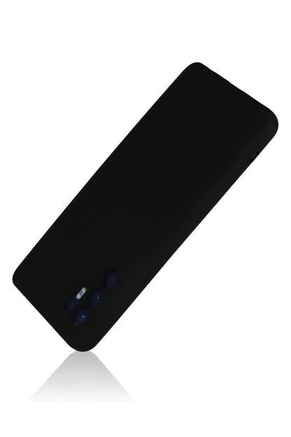 Newface Oppo Reno 6 Kılıf Nano içi Kadife Silikon - Siyah