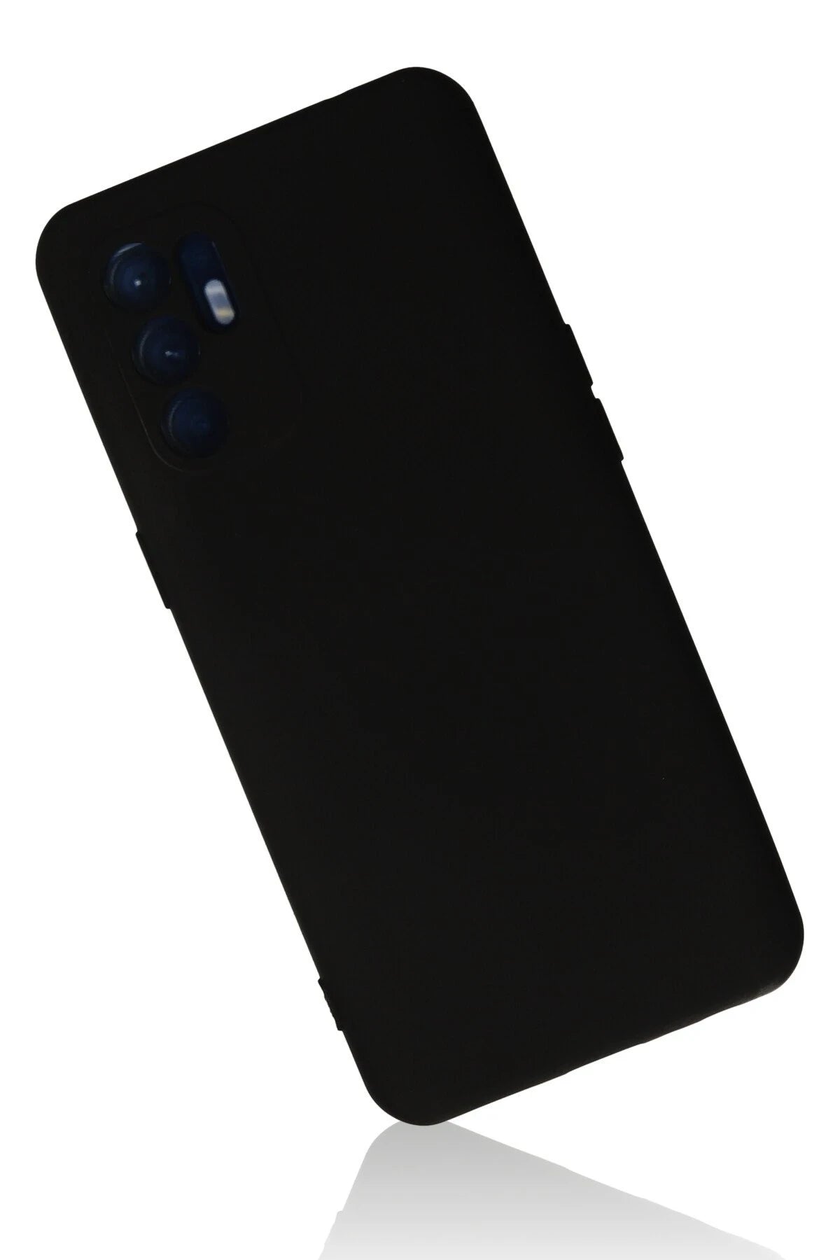 Newface Oppo Reno 6 Kılıf Nano içi Kadife Silikon - Siyah