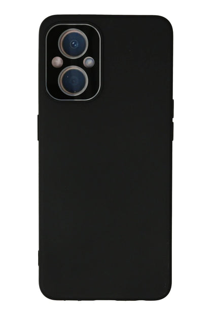 Newface Oppo Reno 7 Lite Kılıf Lansman Glass Kapak - Siyah