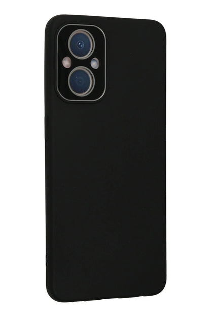 Newface Oppo Reno 7 Lite Kılıf Lansman Glass Kapak - Siyah