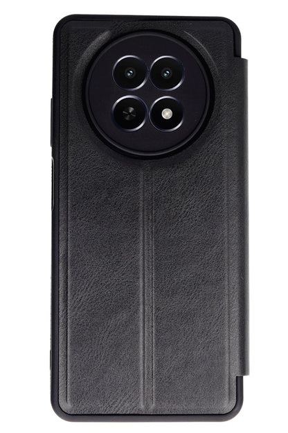 Newface Realme 12 5G Kılıf Flip Cover - Siyah