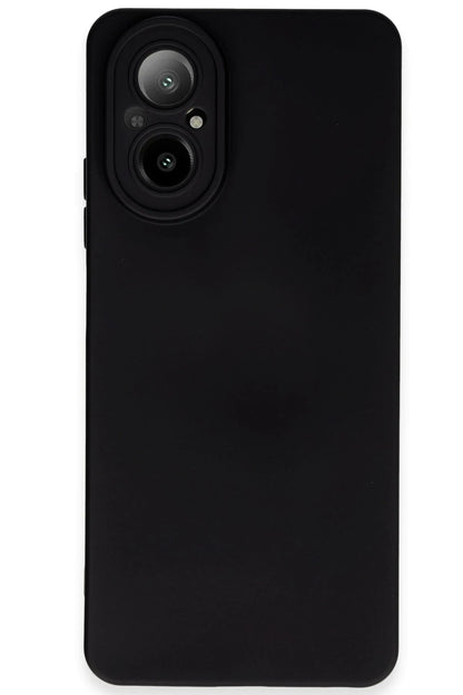 Newface Realme 12 Lite Kılıf Nano içi Kadife Silikon - Siyah