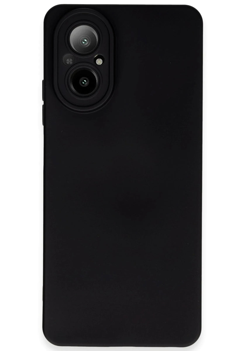 Newface Realme 12 Lite Kılıf Nano içi Kadife Silikon - Siyah