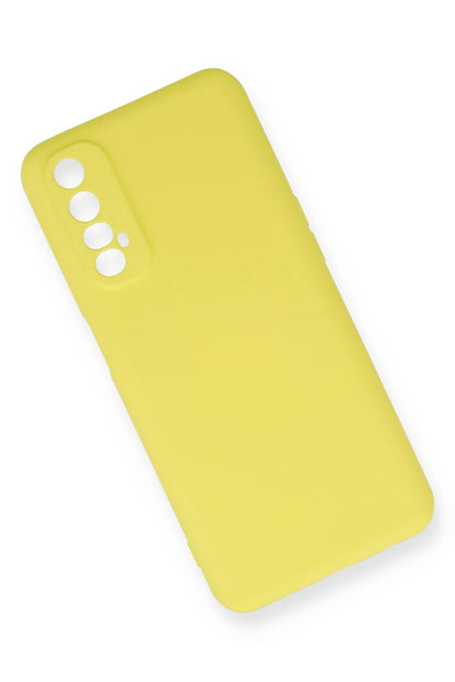 Newface Realme 7 Kılıf Nano içi Kadife Silikon - Sarı