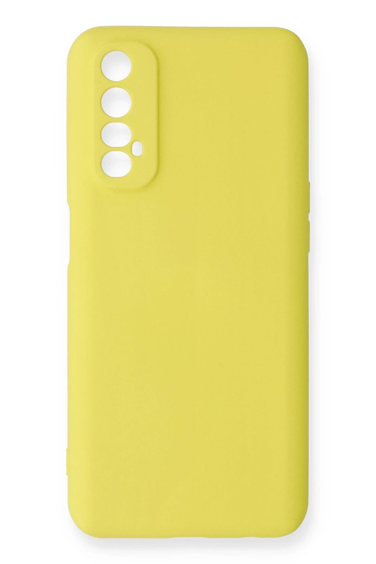 Newface Realme 7 Kılıf Nano içi Kadife Silikon - Sarı