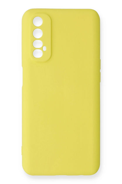 Newface Realme 7 Kılıf Nano içi Kadife Silikon - Sarı