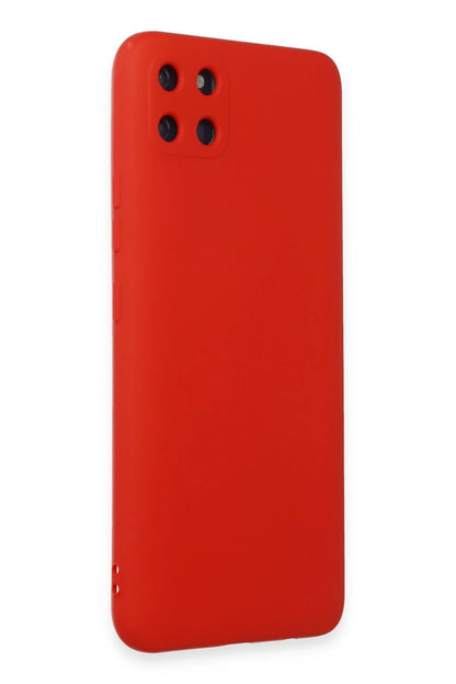 Newface Realme C11 Kılıf Nano içi Kadife Silikon - Kırmızı