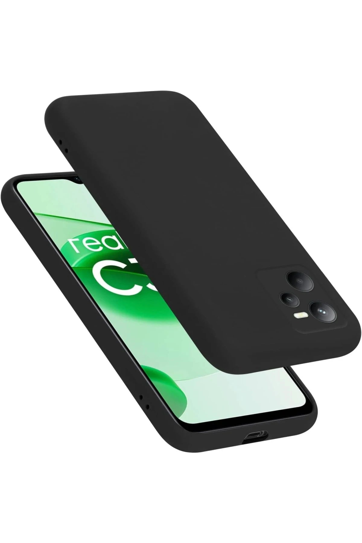 Newface Realme C35 Kılıf First Silikon - Siyah