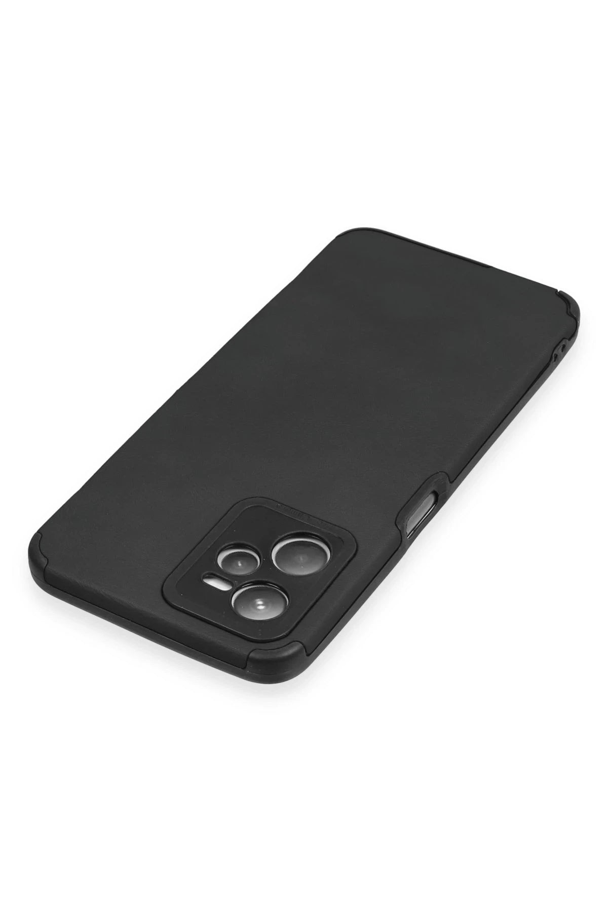 Newface Realme C35 Kılıf Loop Deri Silikon - Siyah
