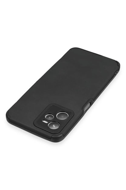 Newface Realme C35 Kılıf Loop Deri Silikon - Siyah