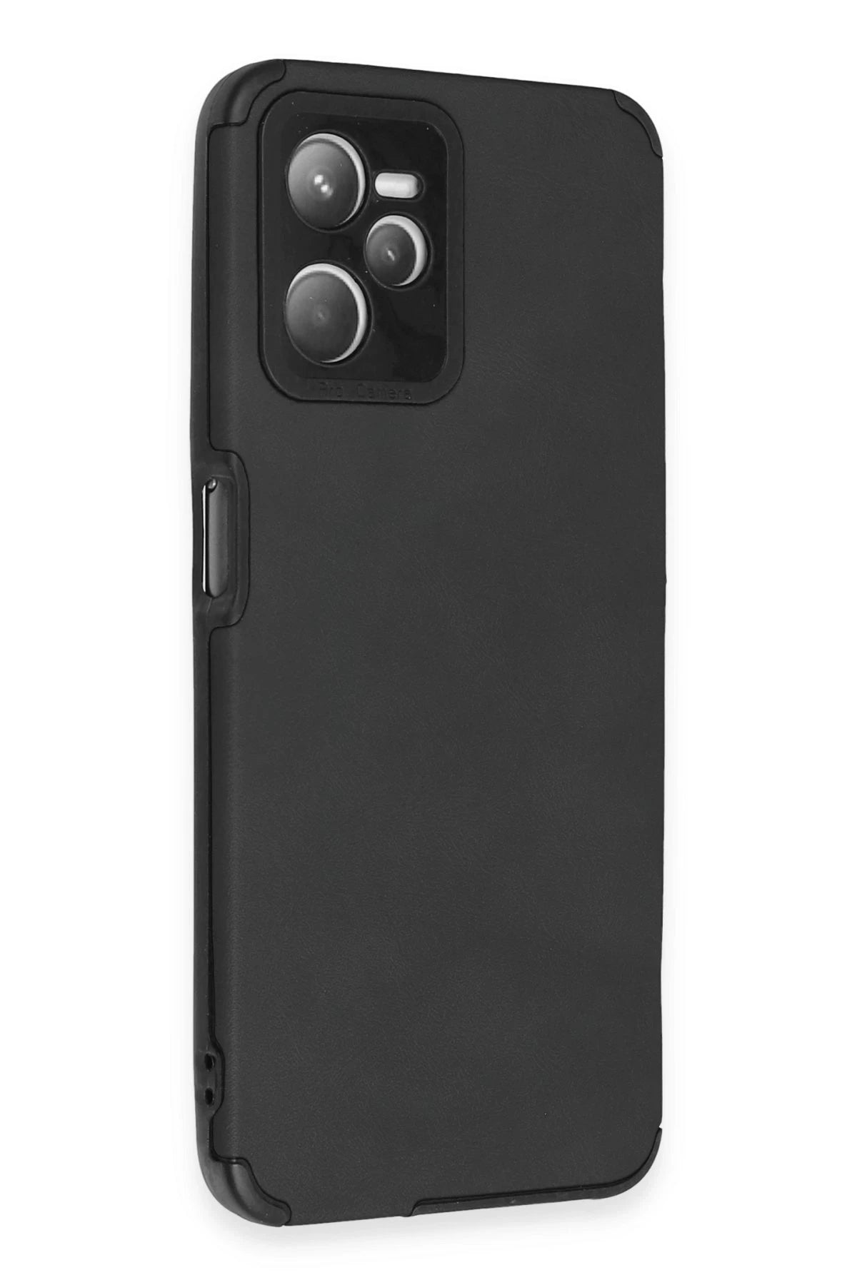 Newface Realme C35 Kılıf Loop Deri Silikon - Siyah