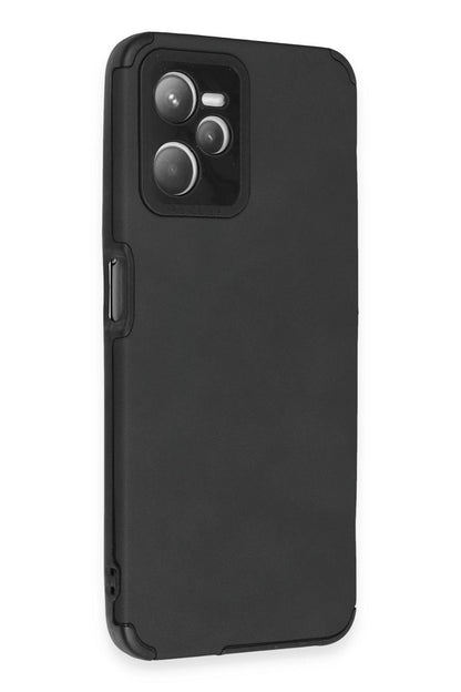 Newface Realme C35 Kılıf Loop Deri Silikon - Siyah