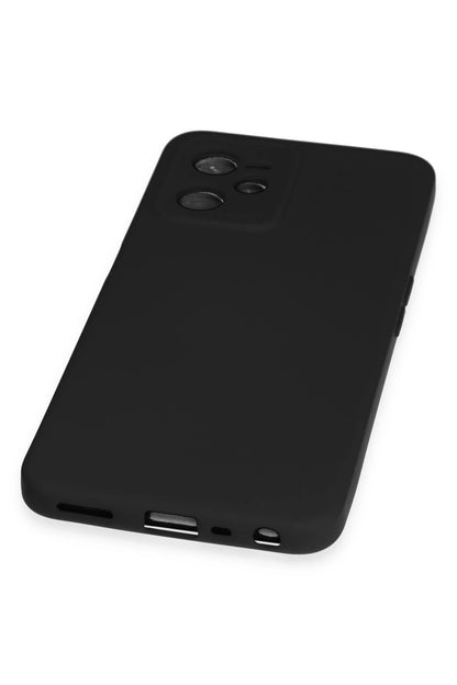 Newface Realme C35 Kılıf Nano içi Kadife Silikon - Siyah