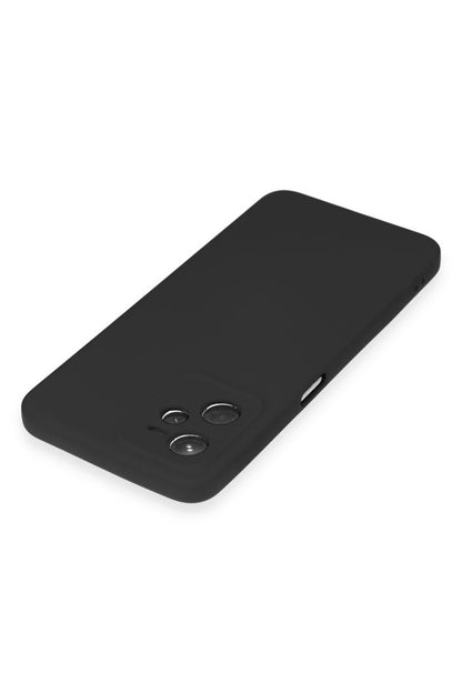 Newface Realme C35 Kılıf Nano içi Kadife Silikon - Siyah