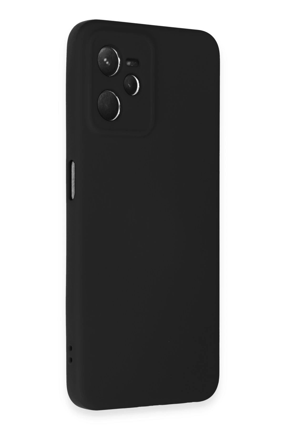 Newface Realme C35 Kılıf Nano içi Kadife Silikon - Siyah