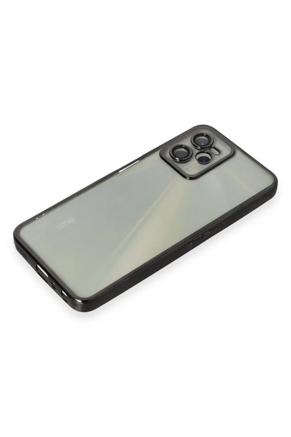 Newface Realme C35 Kılıf Razer Lensli Silikon - Siyah