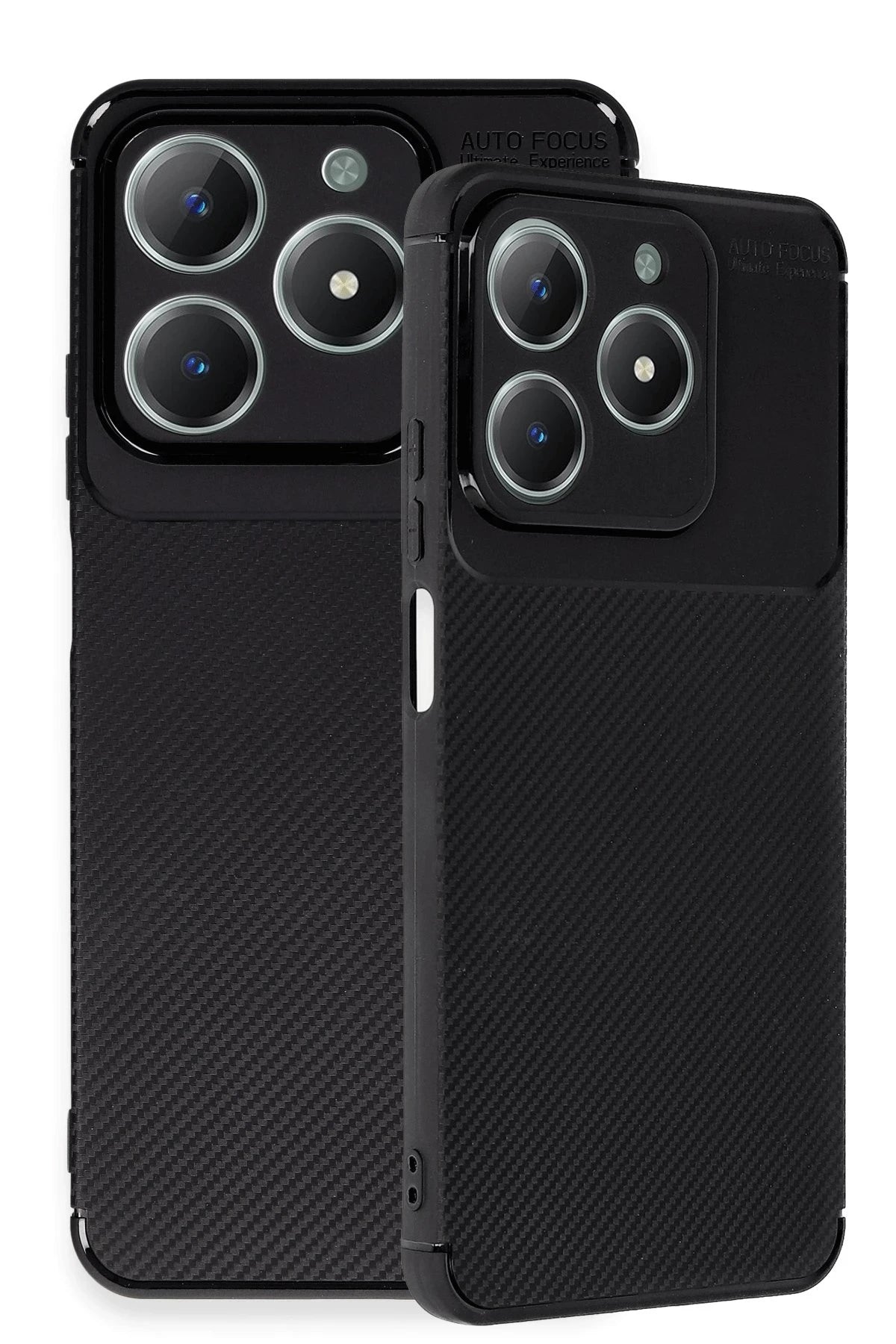 Newface Realme C61 Kılıf Auto Focus Karbon Kapak - Siyah
