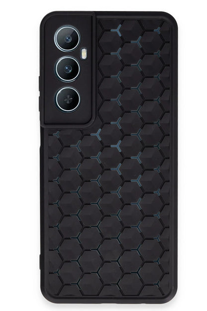 Newface Realme C65 Kılıf Petek Silikon Kapak - Siyah