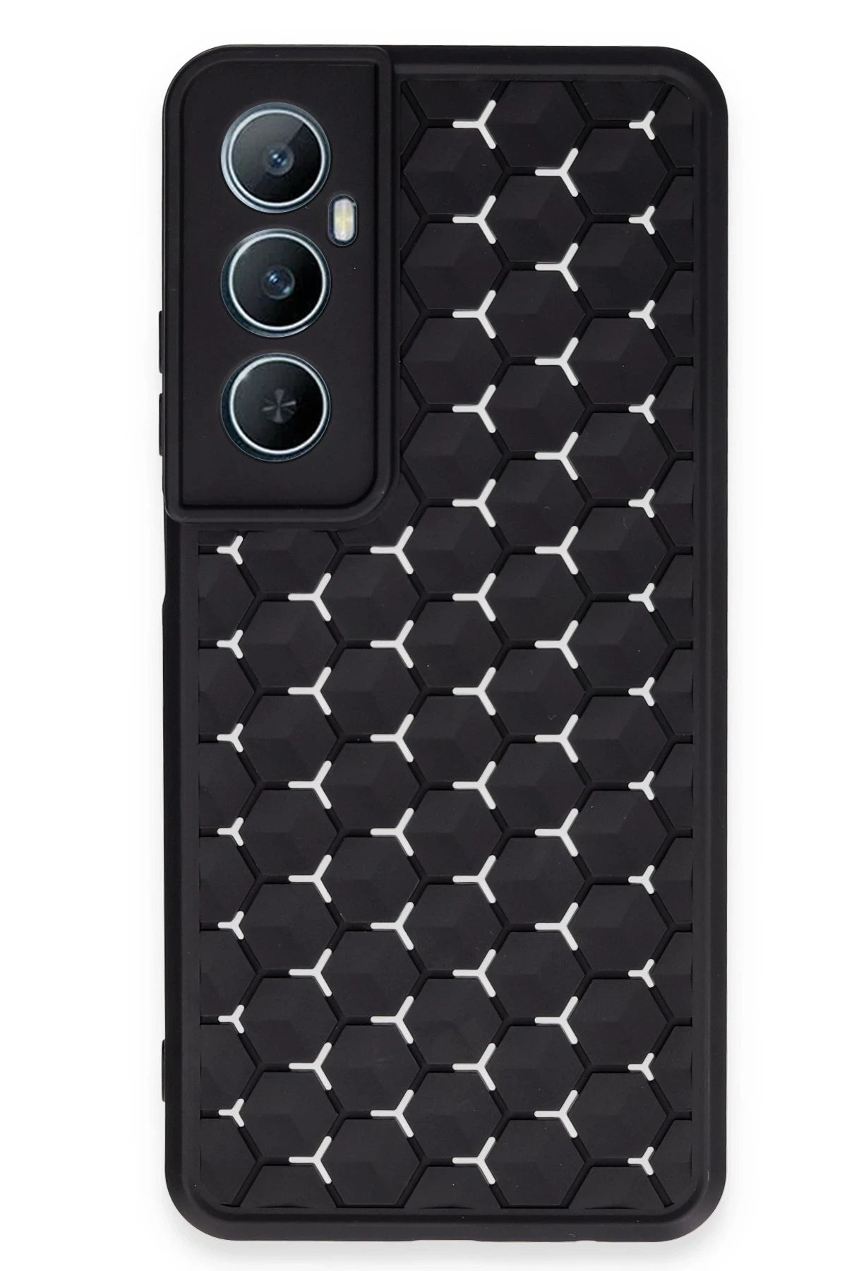 Newface Realme C65 Kılıf Petek Silikon Kapak - Siyah