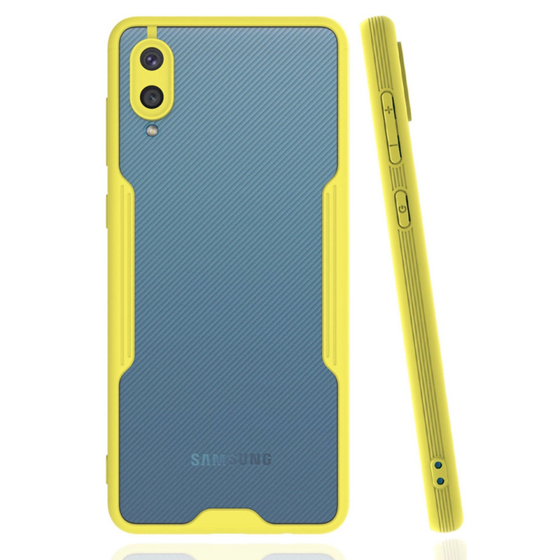 Newface Samsung Galaxy A02 Kılıf Platin Silikon - Sarı