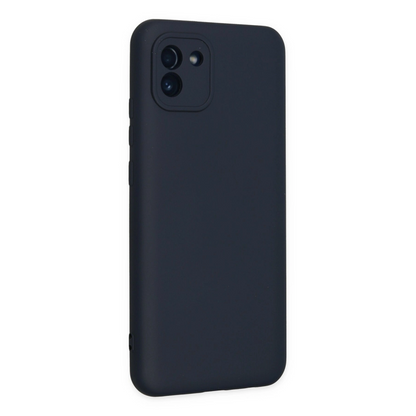 Newface Samsung Galaxy A03 Kılıf Nano İçi Kadife Silikon - Lacivert