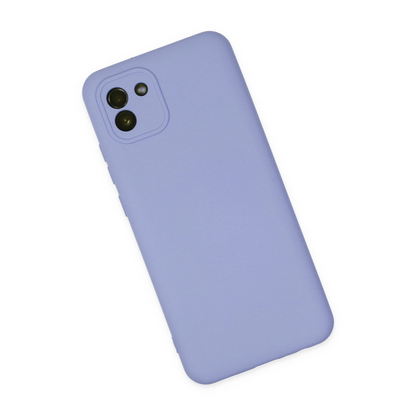 Newface Samsung Galaxy A03 Kılıf Nano İçi Kadife Silikon - Lila