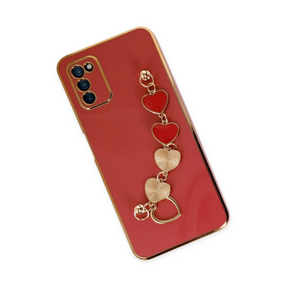 Newface Samsung Galaxy A03s Kılıf Esila Silikon - Kırmızı