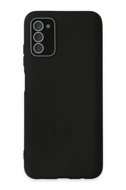 Newface Samsung Galaxy A03S Kılıf Lansman Glass Kapak - Siyah