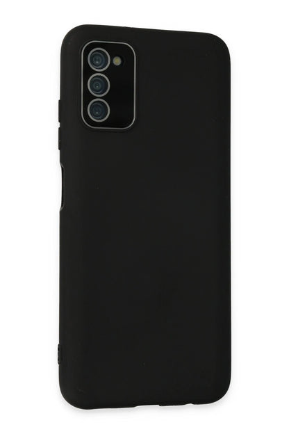 Newface Samsung Galaxy A03S Kılıf Lansman Glass Kapak - Siyah