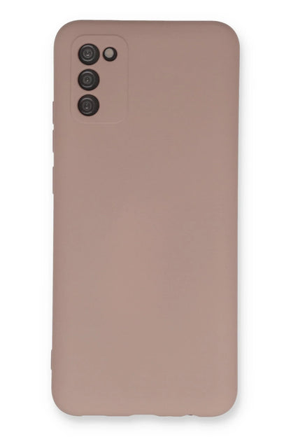 Newface Samsung Galaxy A03S Kılıf Nano içi Kadife Silikon - Pudra