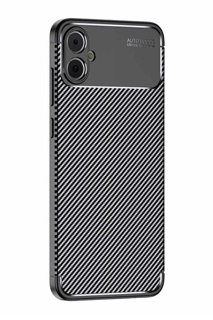 Newface Samsung Galaxy A05 Kılıf Auto Focus Karbon Kapak - Siyah
