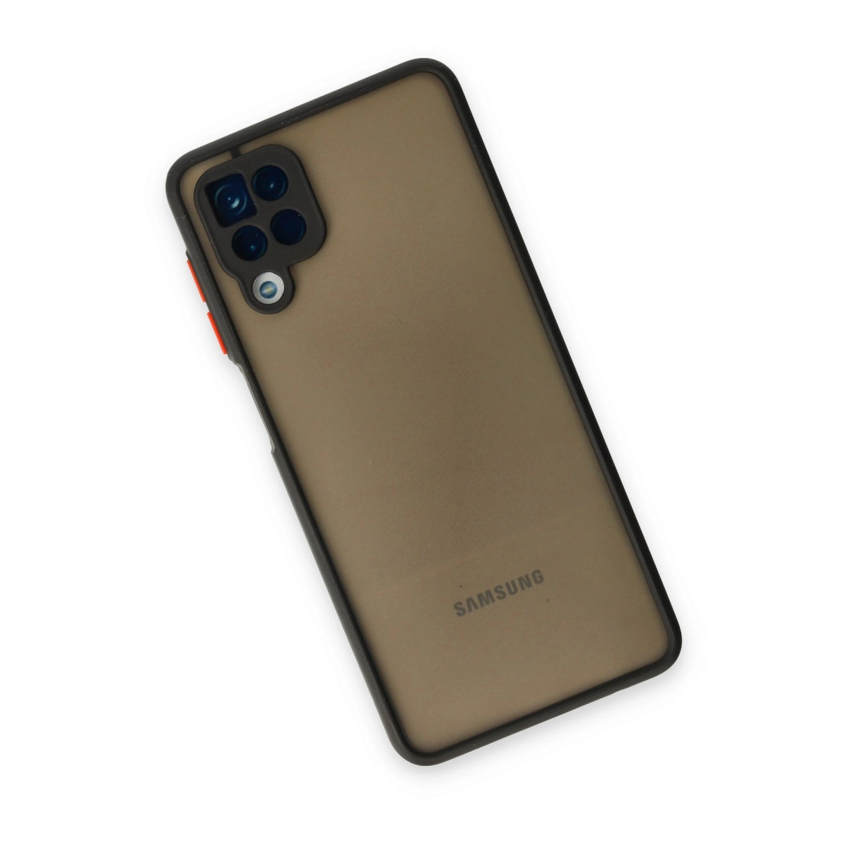 Newface Samsung Galaxy A12 Kılıf Montreal Silikon Kapak - Siyah