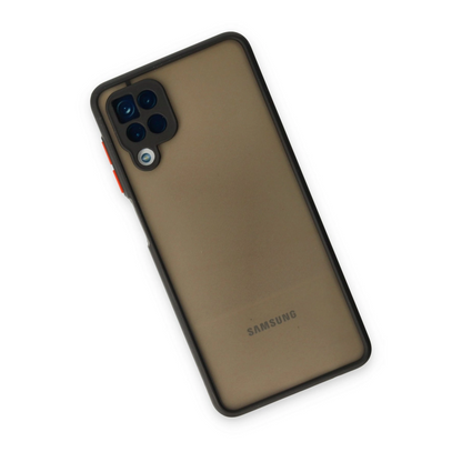 Newface Samsung Galaxy A12 Kılıf Montreal Silikon Kapak - Siyah